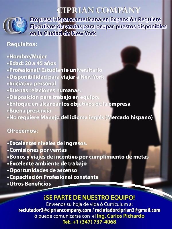 Promotores de Ventas en New York