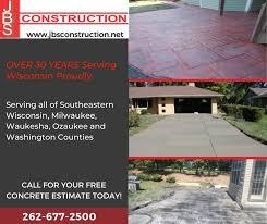 Milwaukee Concrete Patio Installation by JBS Const