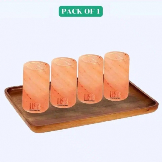 100% Pure Himalayan Salt Shot Glasses | Pack of 4